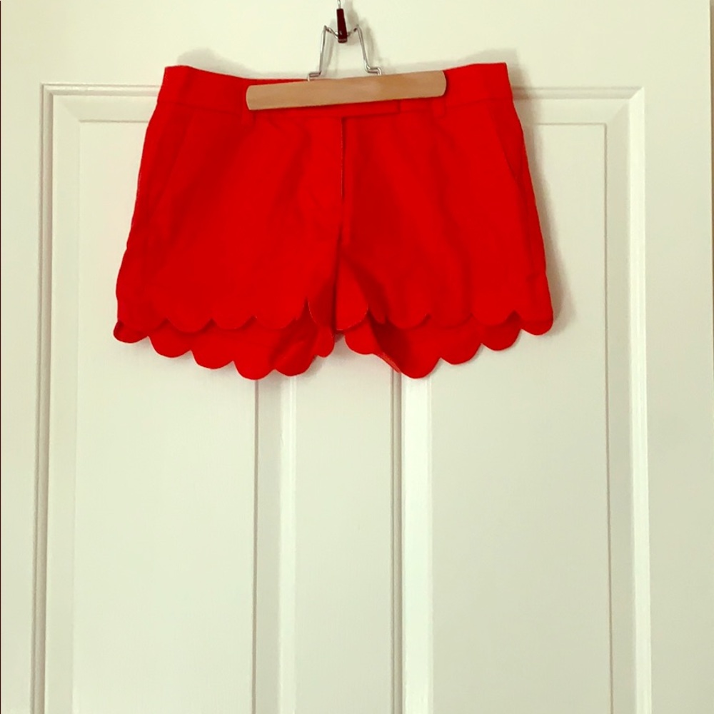 Coral, Scalloped Shorts